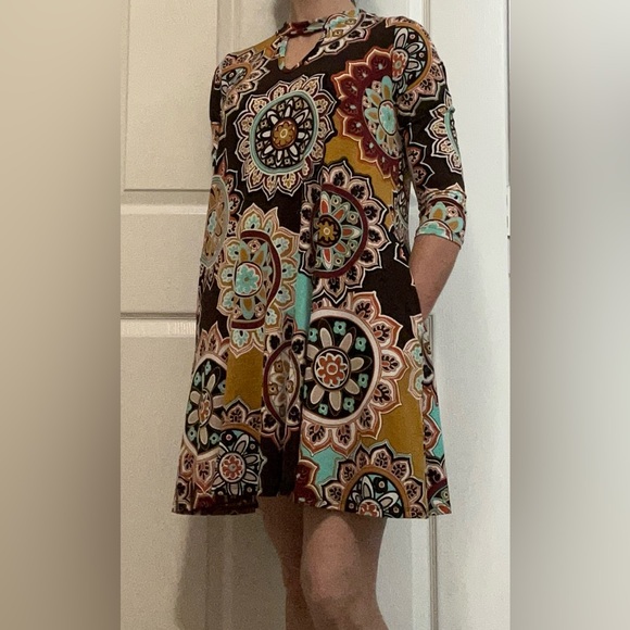 Bohemian/Mandala Patterned Dress - Picture 1 of 8